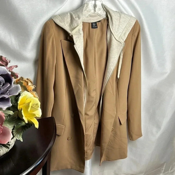 Dickie Blazer,Hoodie blazer Rachel Zoe,NWOT, women XS, removable zip hoodie - Picture 2 of 14